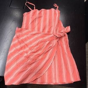 Cute peach summer dress.